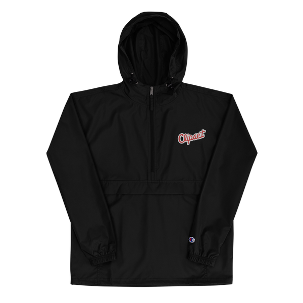 Clipset x Champion Embroidered Packable Jacket (White/Red)