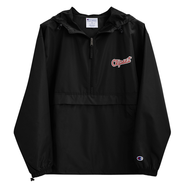 Clipset x Champion Embroidered Packable Jacket (White/Red)