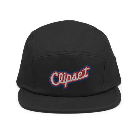 Clipset Tri-color Embroidered 5-panel Hat