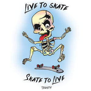 Trinity Live to Skate Die-cut Sticker
