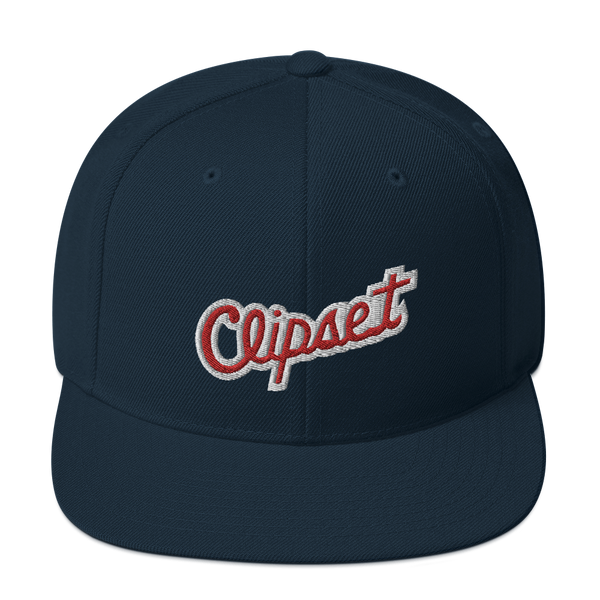 CLIPSET SCRIPT Embroidered Snapback Hat